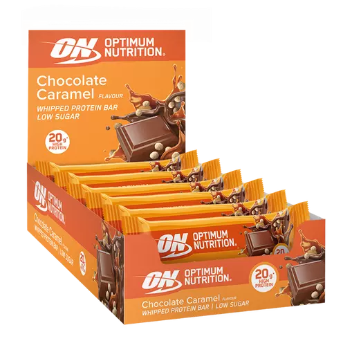 Optimum Nutrition Premium Chocolate Caramel Whipped Protein Bar - 20g high protein