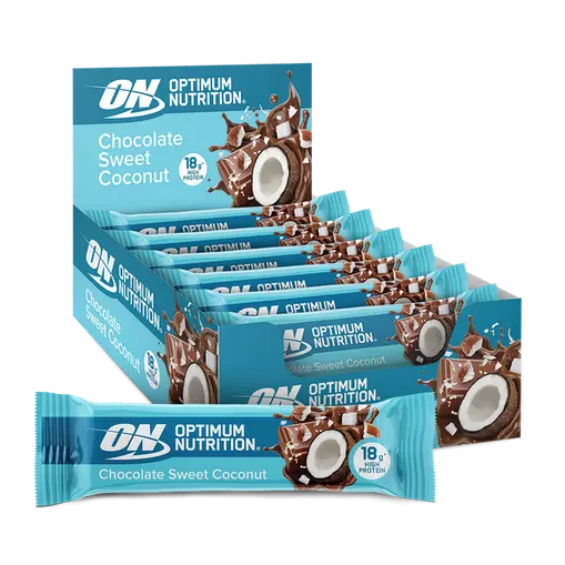 Optimum Nutrition Premium Chocolate Sweet Coconut Protein Bar - 18g high protein