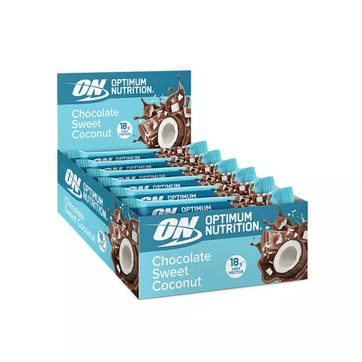 Optimum Nutrition Premium Chocolate Sweet Coconut Protein Bar - 18g high protein