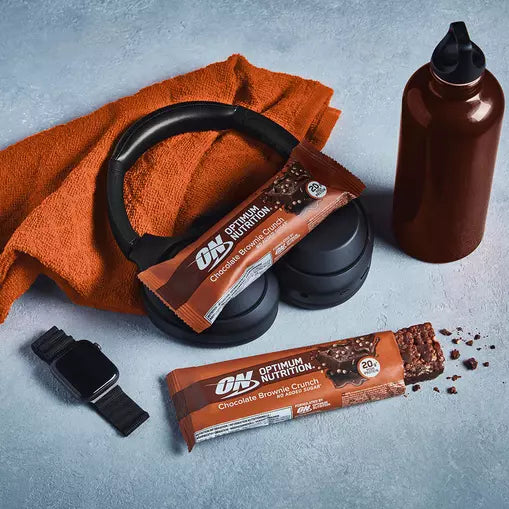 Optimum Nutrition Premium Chocolate Brownie Crunch Protein Bar - 20g high protein