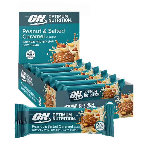 Optimum Nutrition Premium Peanut and Salted Caramel Whipped Protein Bar - 20g high protein