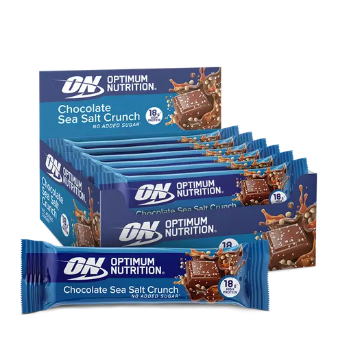 Optimum Nutrition Premium Chocolate Sea Salt Crunch Protein Bar - 18g high protein