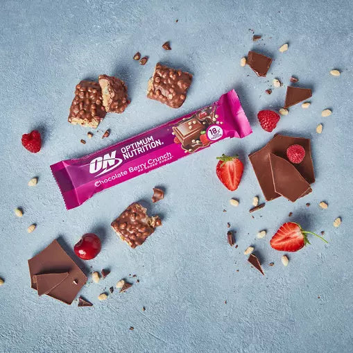 Optimum Nutrition Premium Chocolate Berry Crunch Protein Bar - 18g high protein