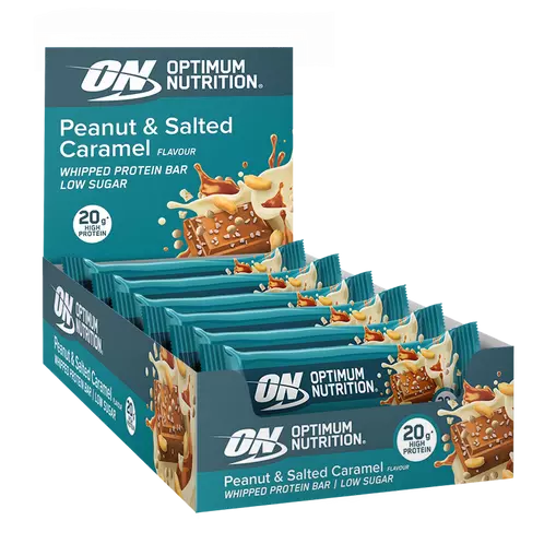 Optimum Nutrition Premium Peanut and Salted Caramel Whipped Protein Bar - 20g high protein