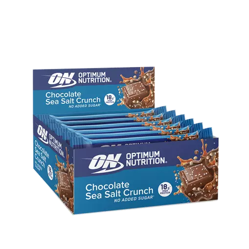 Optimum Nutrition Premium Chocolate Sea Salt Crunch Protein Bar - 18g high protein
