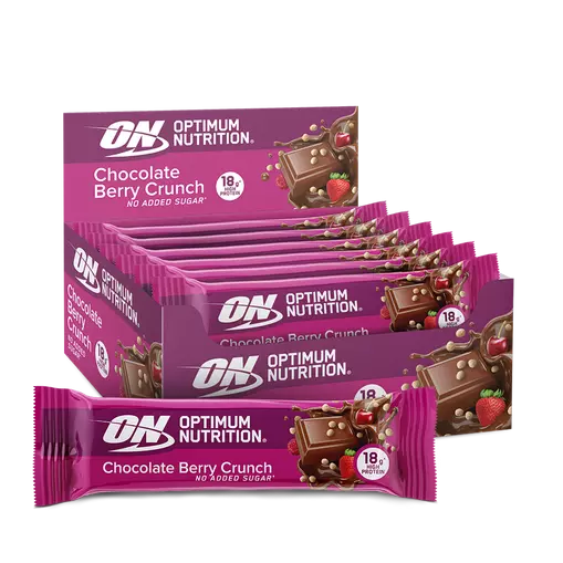 Optimum Nutrition Premium Chocolate Berry Crunch Protein Bar - 18g high protein