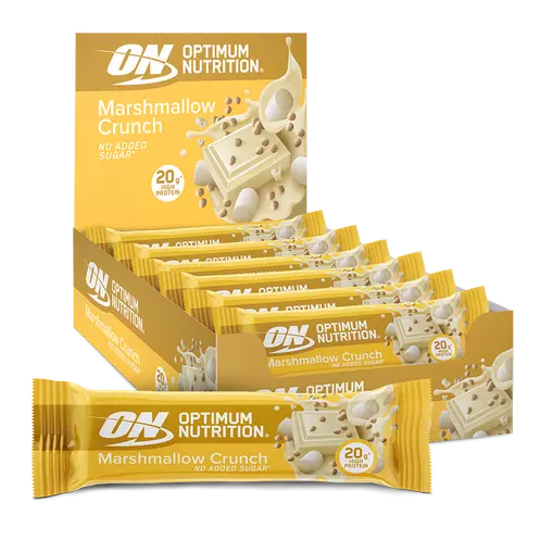 Optimum Nutrition Premium Marshmallow Crunch Protein Bar - 20g high protein
