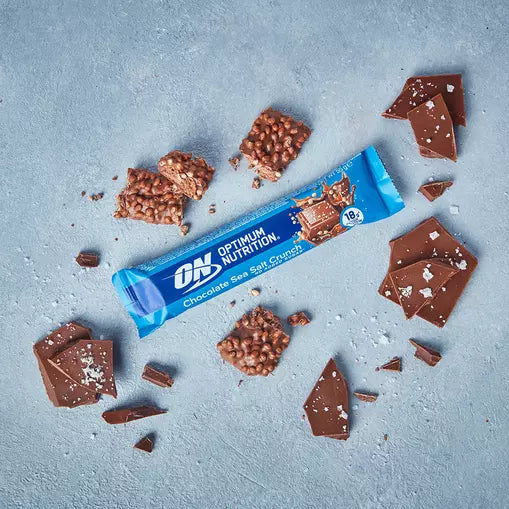 Optimum Nutrition Premium Chocolate Sea Salt Crunch Protein Bar - 18g high protein
