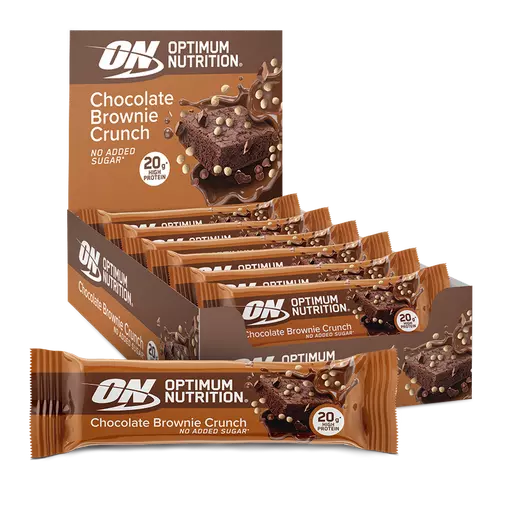 Optimum Nutrition Premium Chocolate Brownie Crunch Protein Bar - 20g high protein