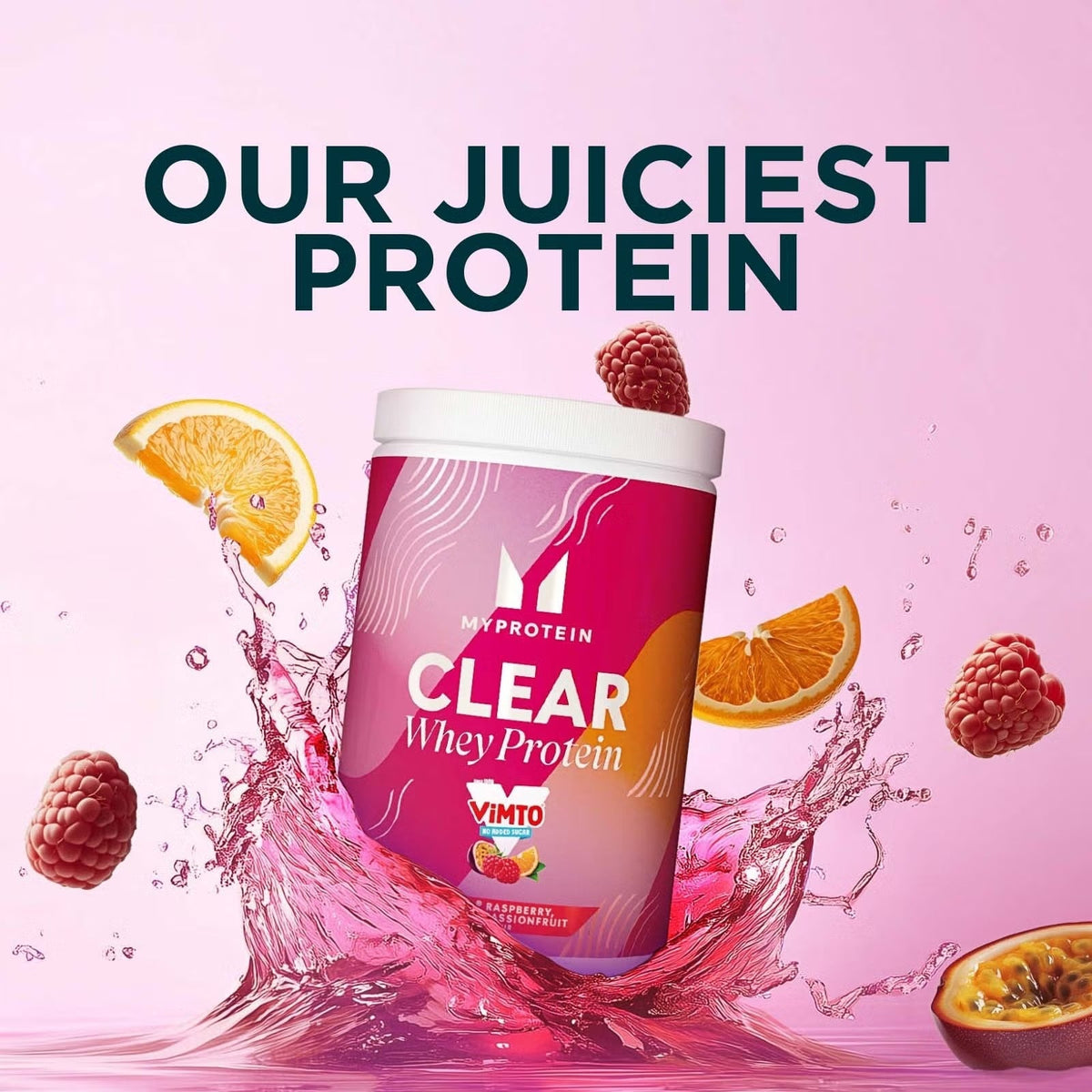 Myprotein Premium Clear Whey Isolate – Vimto ® Raspberry, Orange, Passionfruit