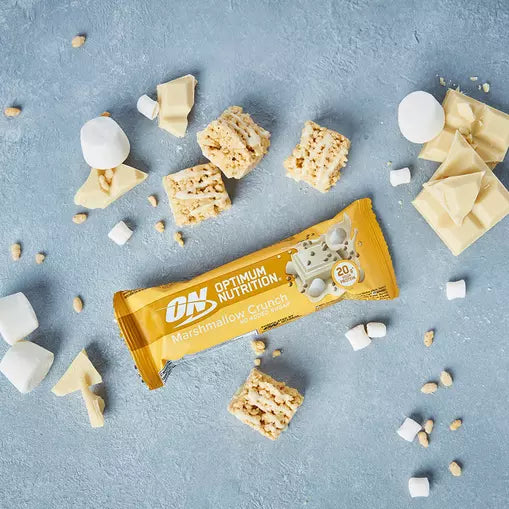 Optimum Nutrition Premium Marshmallow Crunch Protein Bar - 20g high protein